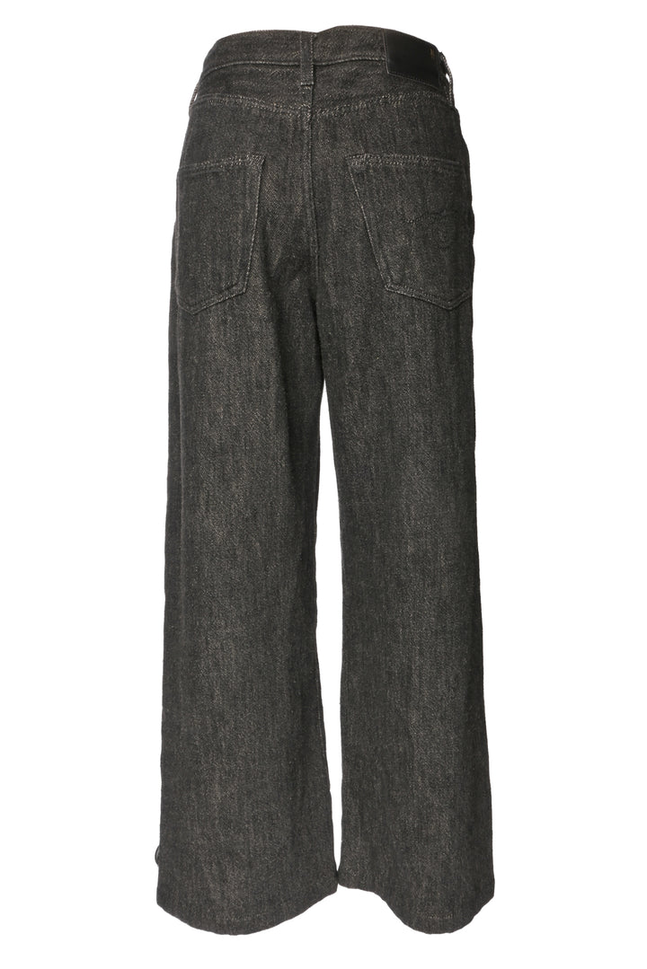 R13 Size 23 Damon Pleated Wide Leg Jeans