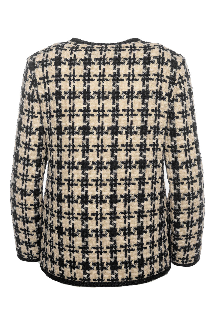 Gucci Size 36 2018 Patterned Tweed Collarless Jacket