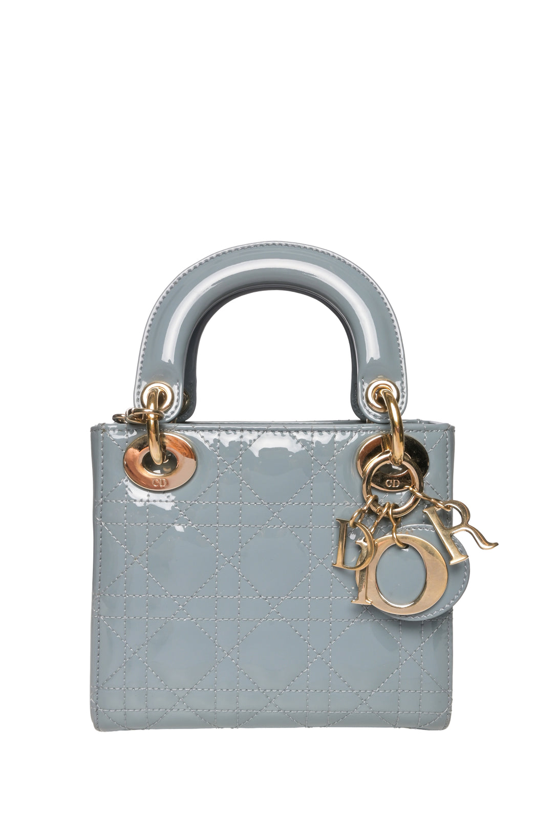 Dior 2022 Patent Cannage Mini Lady Dior Bag