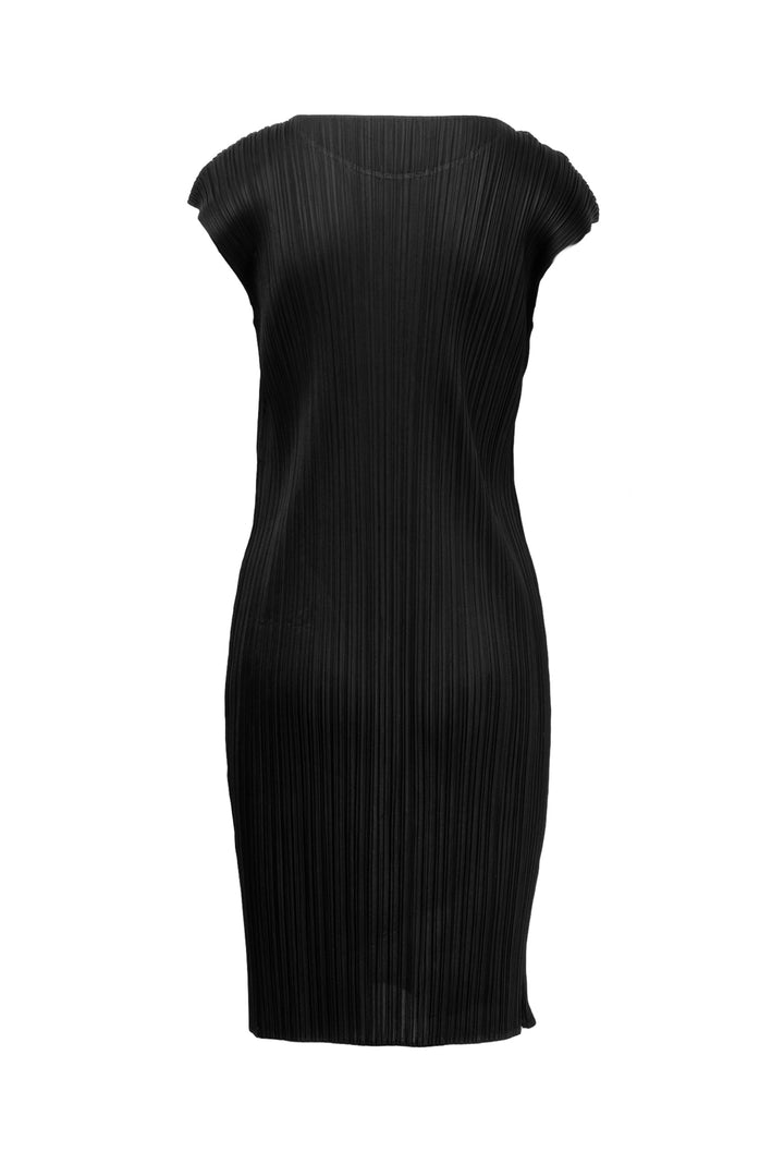 Pleats Please Size 3 Basics Sleeveless Pleated Midi Dress