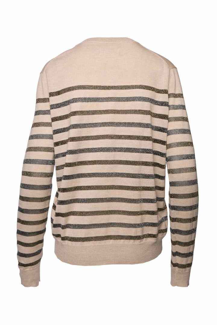 Zadig & Voltaire Size M Metallic Sparkle Stripe Sweater