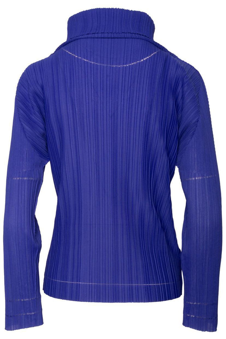Pleats Please Size 3 Perforated Pleated Turtleneck Top