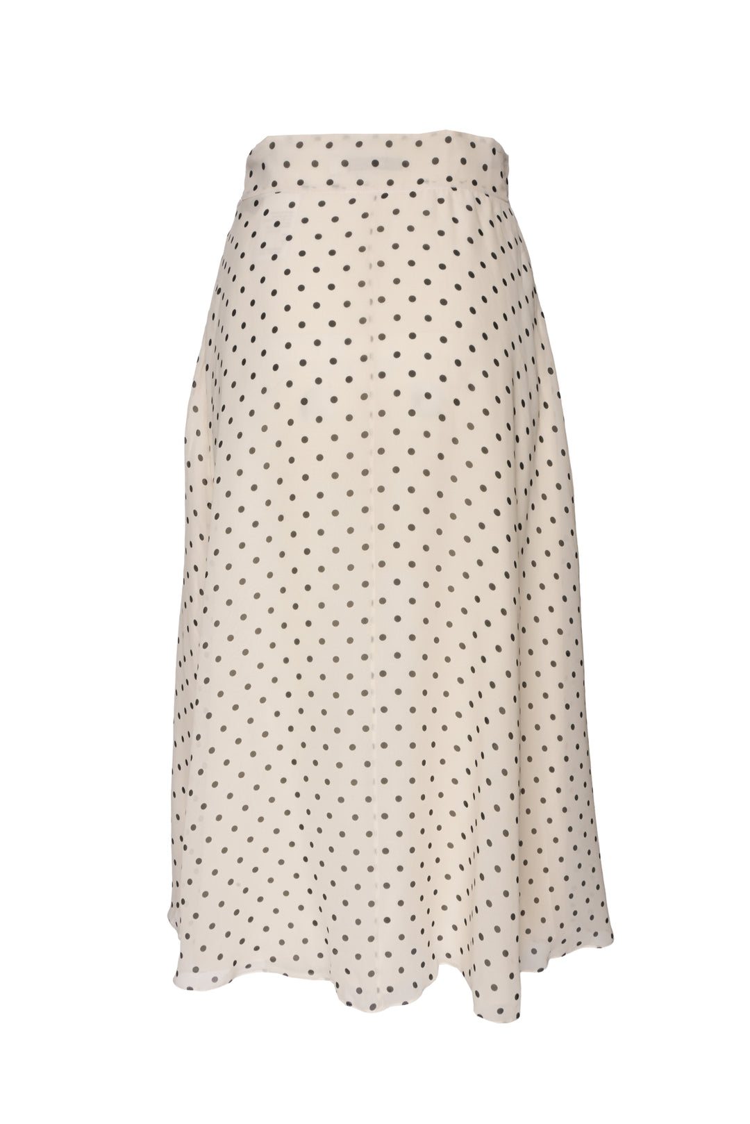 Dior Size 2 Polkadot Silk Chiffon Midi Skirt