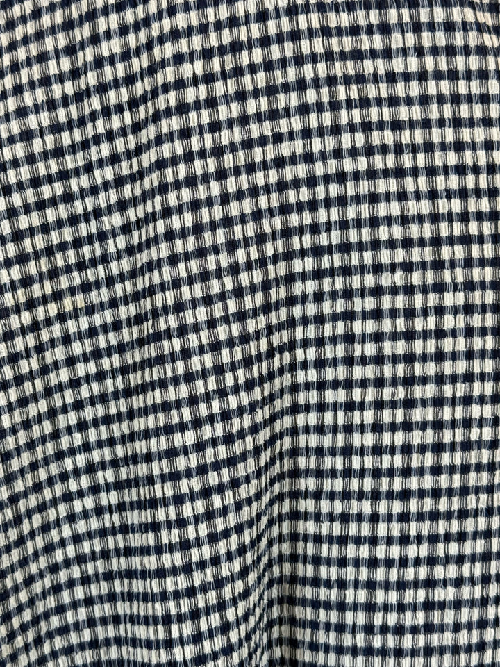 Jil Sander Size 34 Seersucker Gingham Midi Skirt