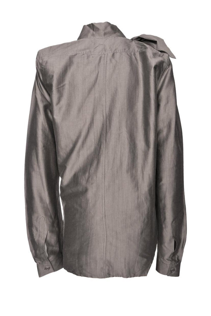 Rick Owens Size 38 Men's Camicia Wrapped Shirt Long Sleeve