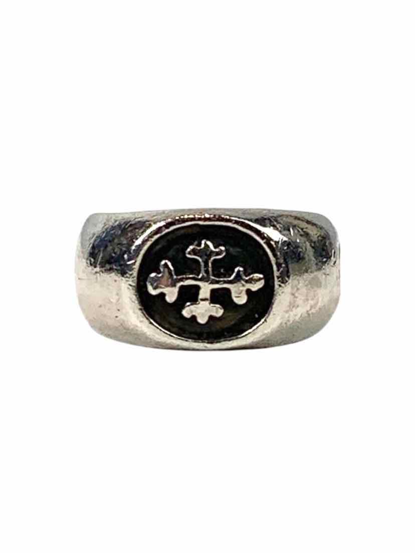 Bloodline Size 8 The Inlaid 16th-Century Cross Band In Sterling Silver Ring