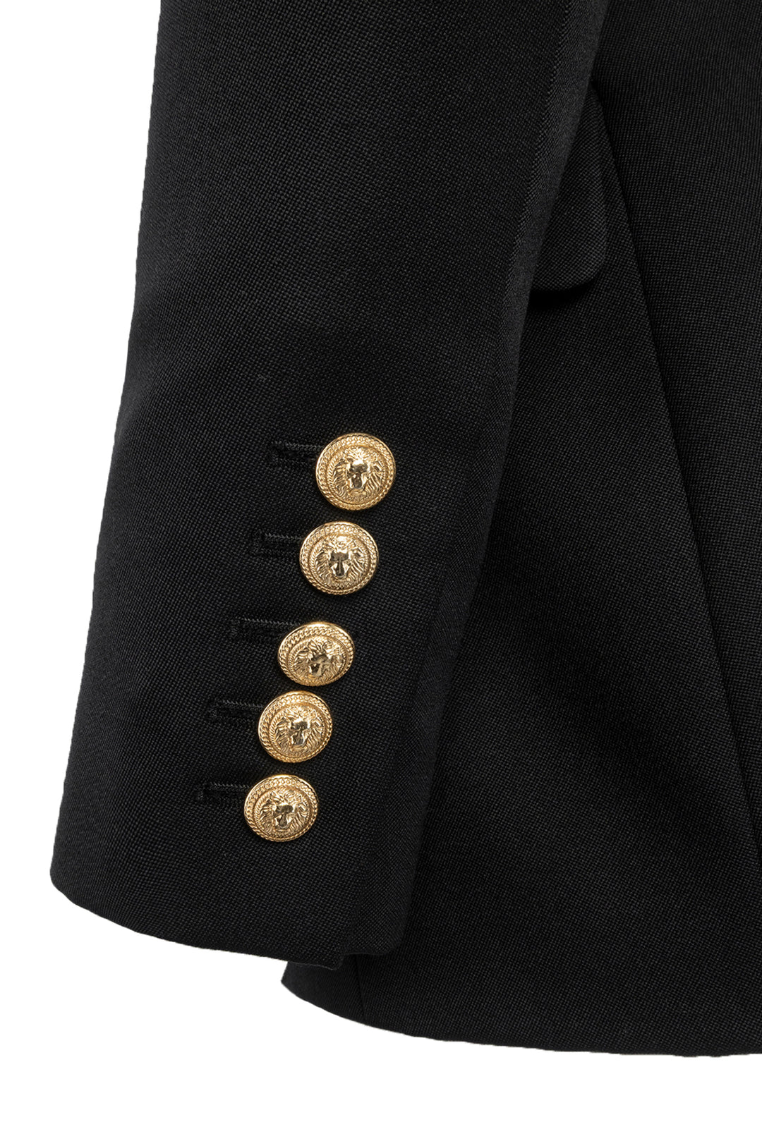 Balmain Size 34 Grain De Poudre 6-Button Fitted Blazer