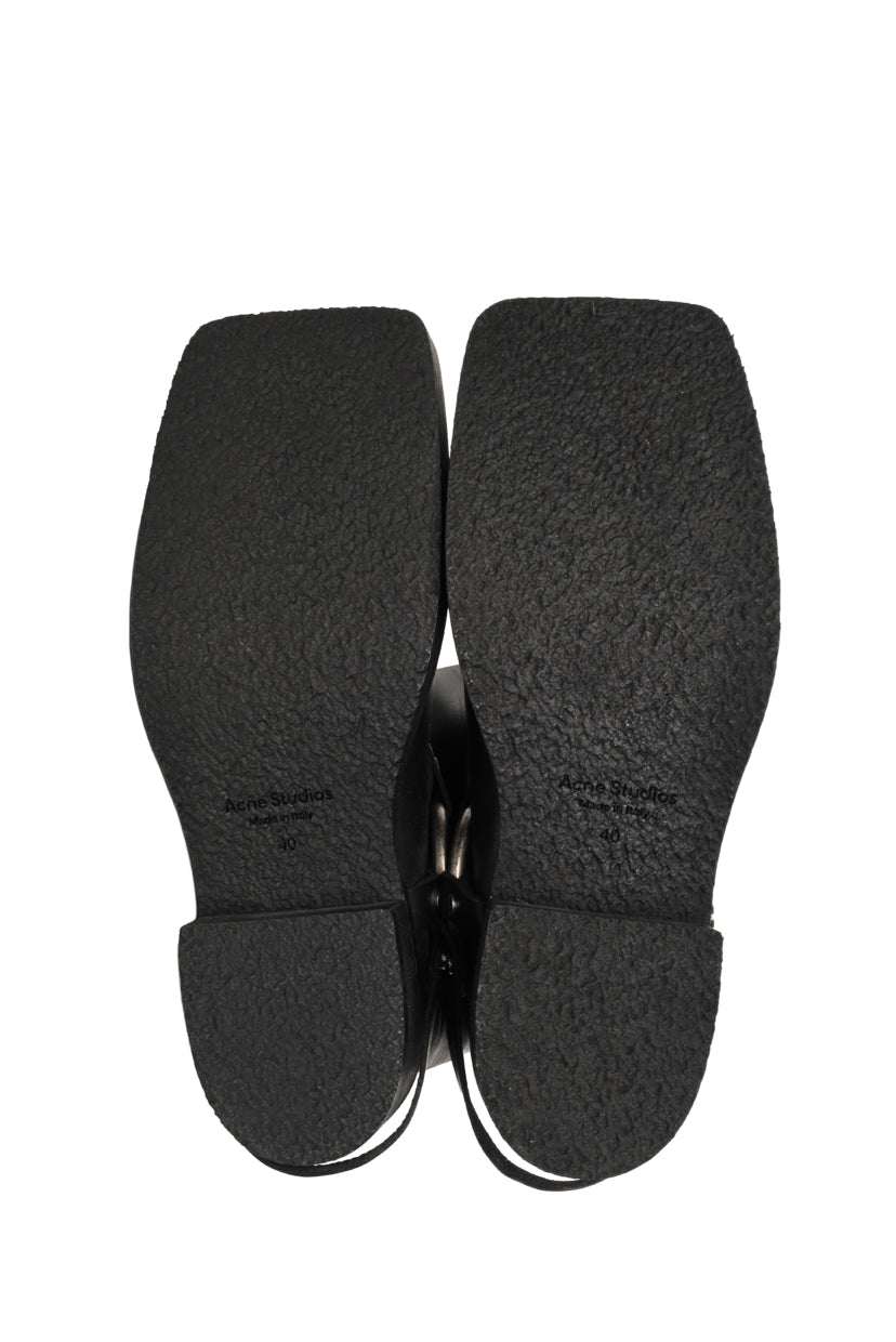 Acne Size 40 Leather Buckle Boots