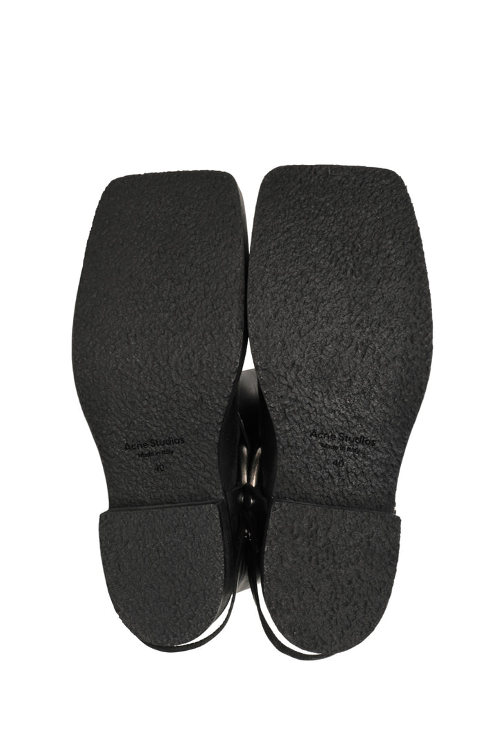 Acne Size 40 Leather Buckle Boots