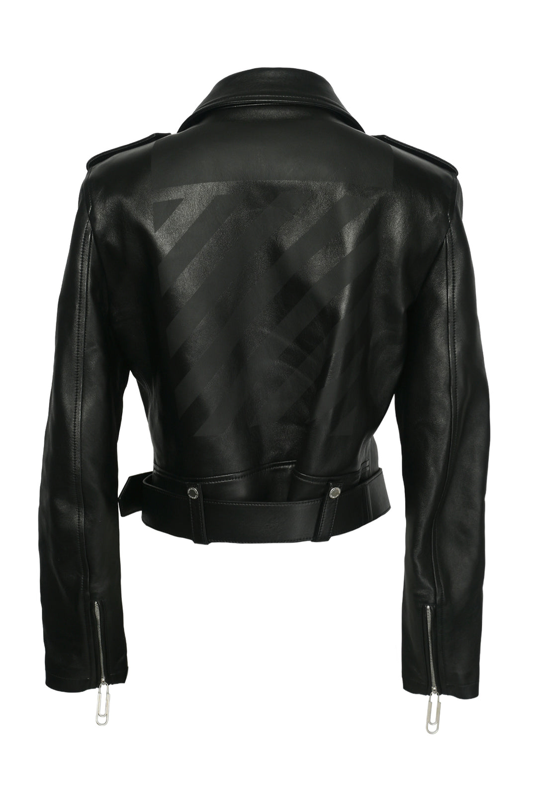 Off White Size 44 Leather Biker Jacket