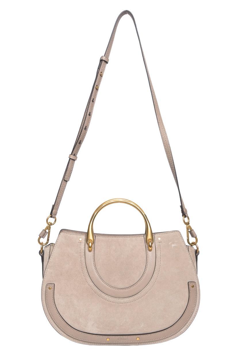 Chloe Calfskin Suede Medium Pixie Shoulder Bag