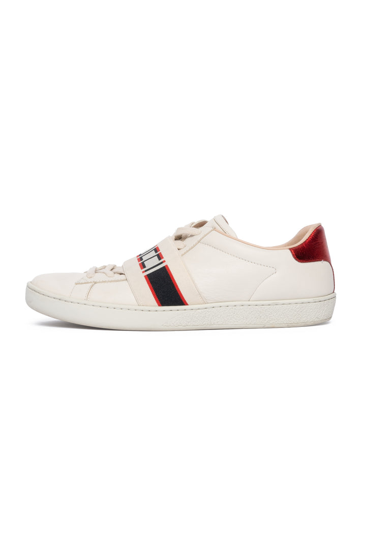 Gucci Size 39 Logo Web Trim Sneaker