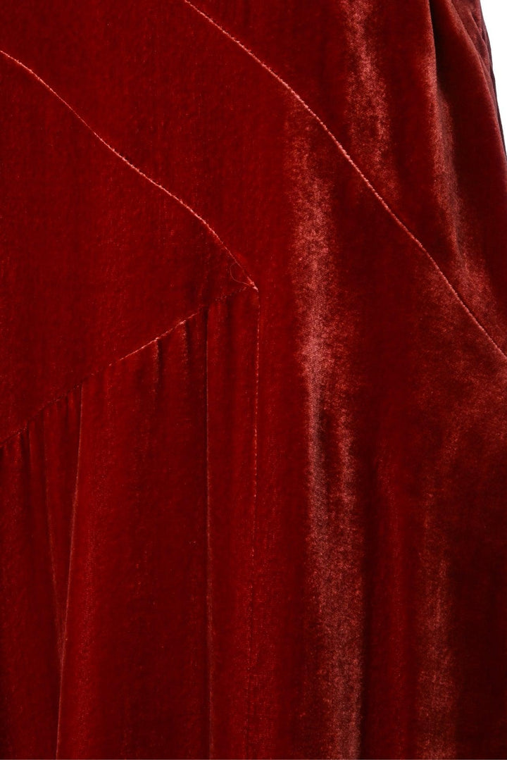 Lafayette 148 Size 6 Ashlena Asymmetical Draped Velvet Midi Dress
