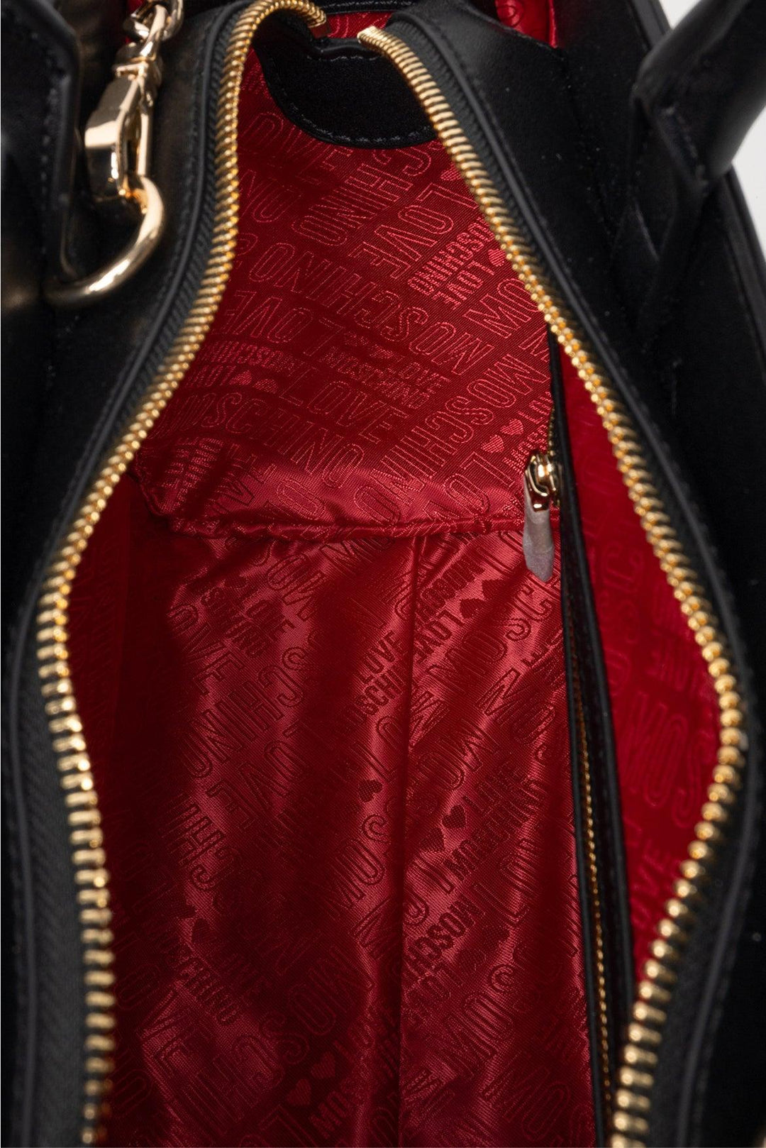 Love Moschino Leather Top Handle Heart Tote