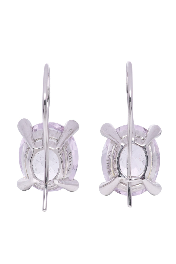 Damiani Bliss 18K White Gold Pink Amethyst & Diamond Earrings