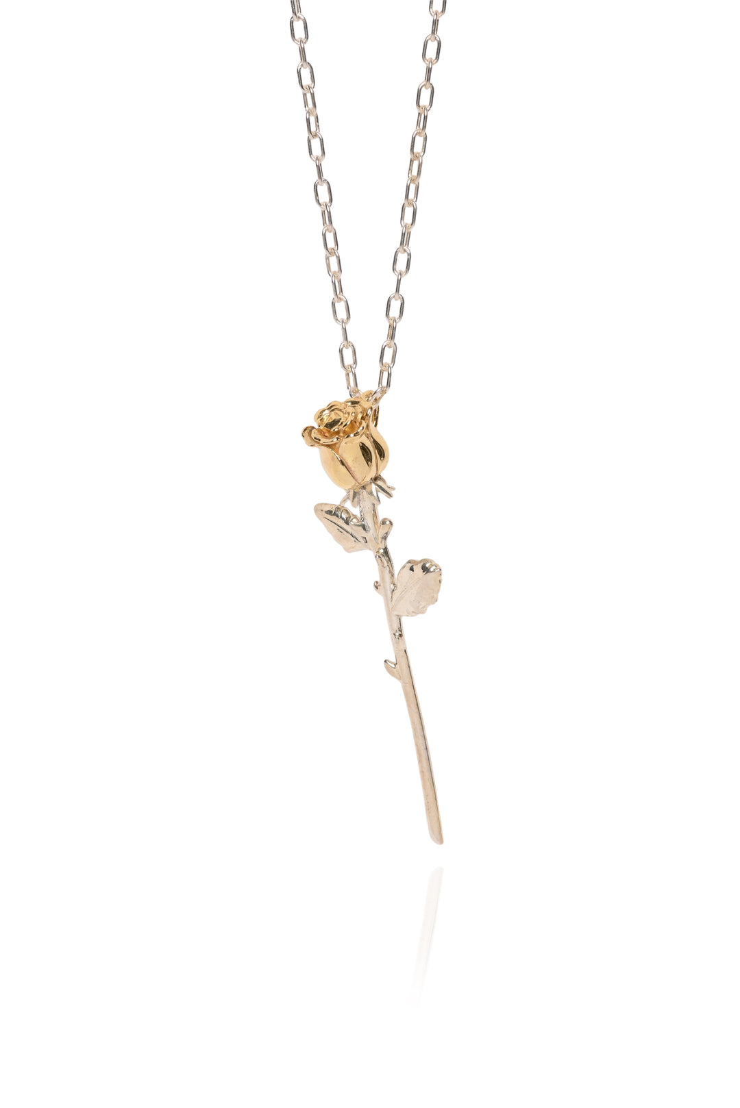 Ambush Sterling Silver Rose Charm Necklace