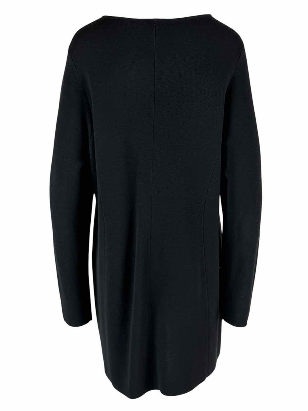 Eileen Fisher Size XL Knit & Leather Trim Coat