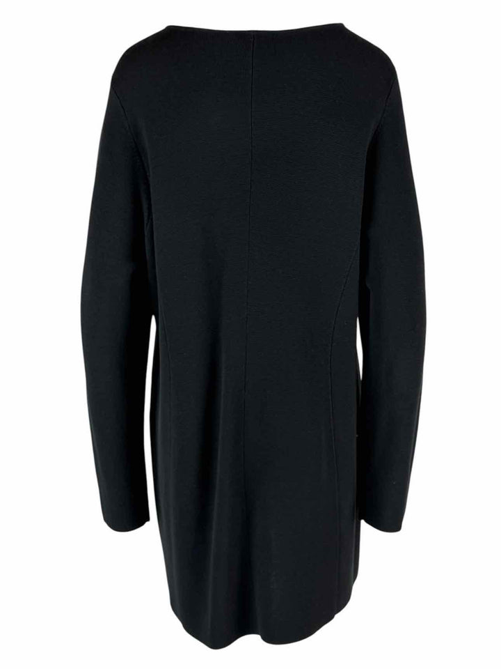 Eileen Fisher Size XL Knit & Leather Trim Coat