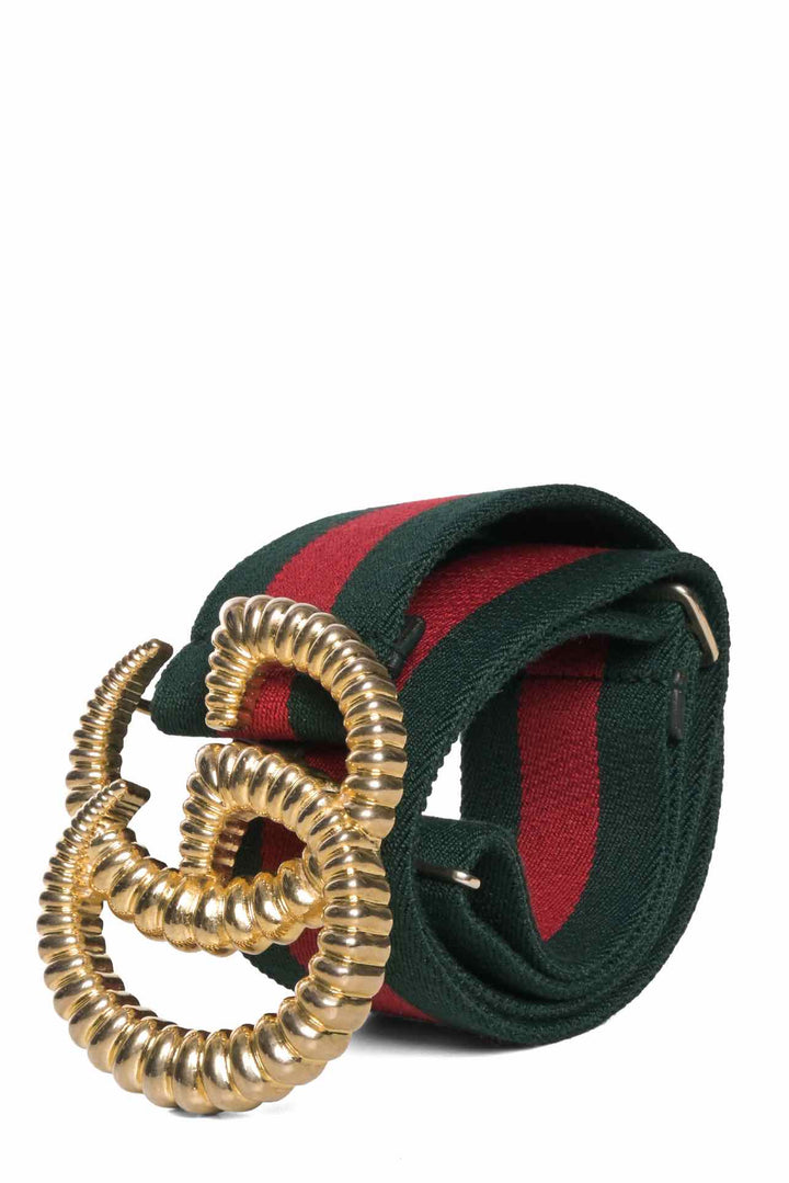 Gucci Size 32 Web Elastic Torchon Double G Belt