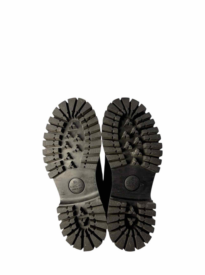 Gucci Size 39.5 Bee Embroidered Lug Sole Loafers