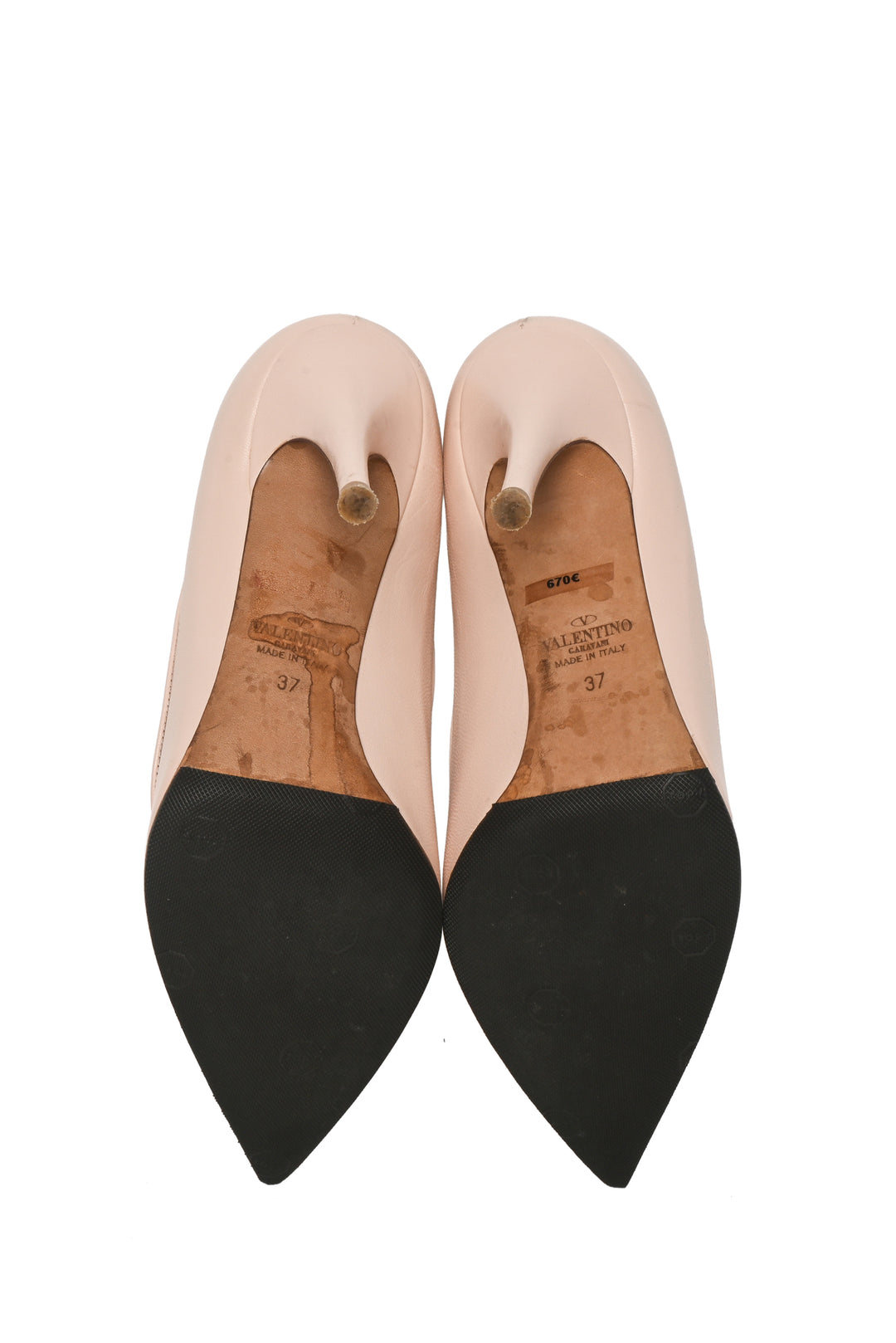 Valentino Size 37 Spring 2018 Glassglow PVC-Trimmed Leather Pumps