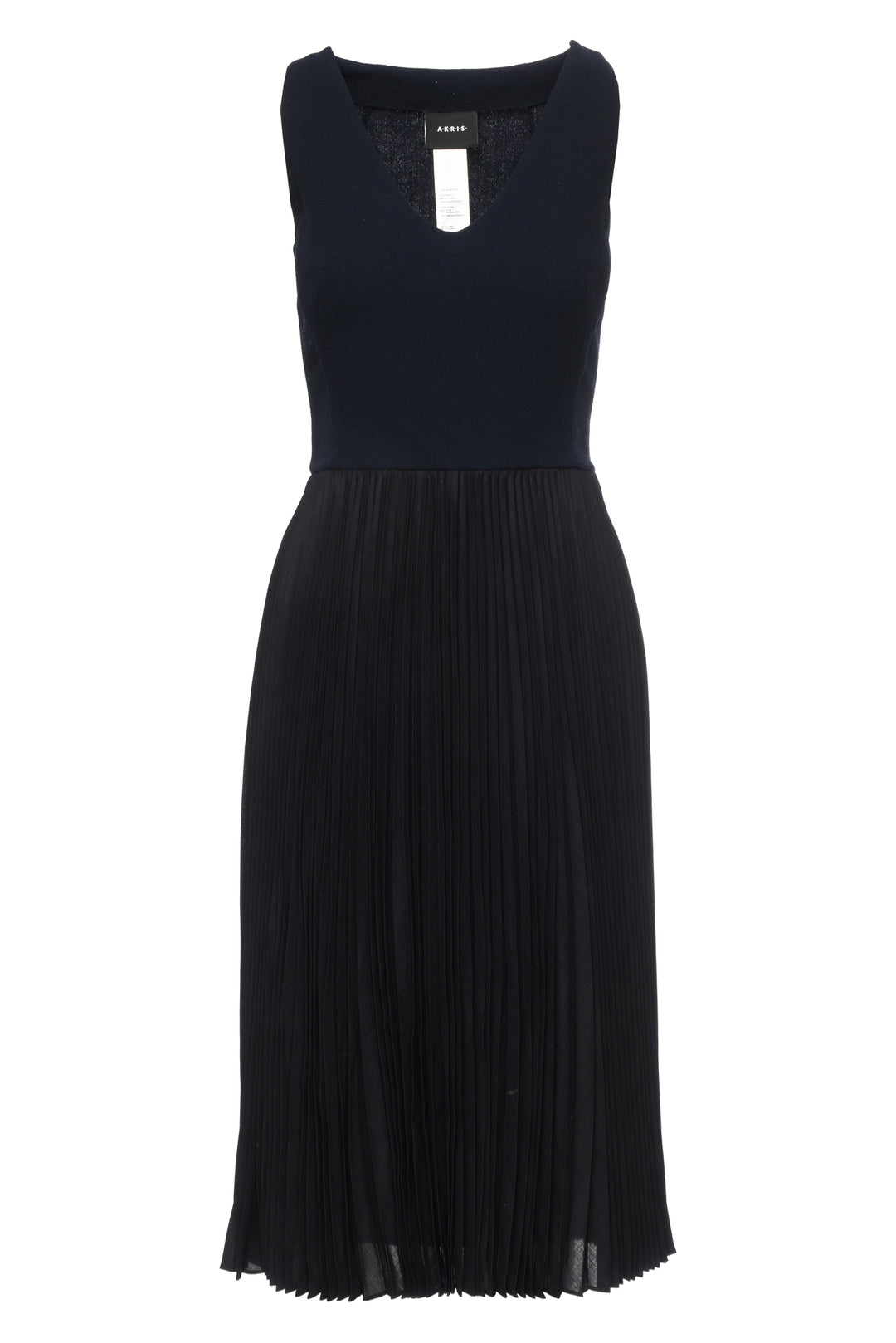Akris Size 6 Wool Pleated Dress