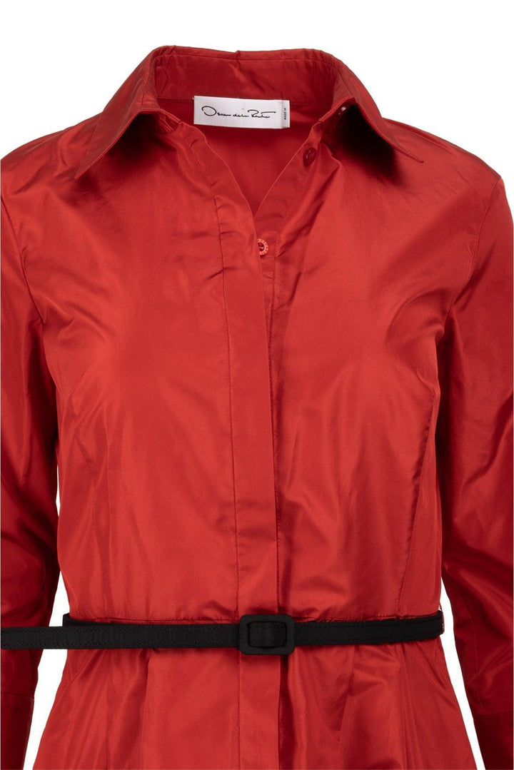 Oscar De La Renta Size 4 Silk Long Sleeve Maxi Dress