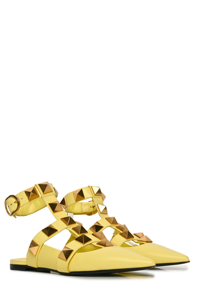 Valentino Size 37.5 Roman Stud Sandal Flats