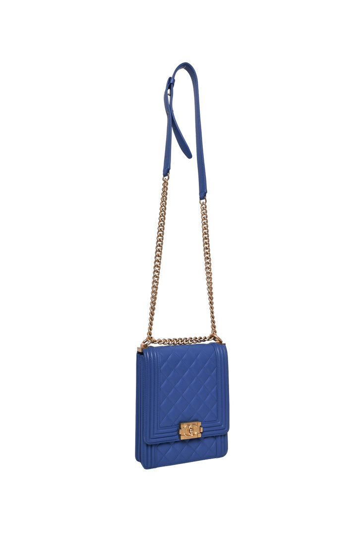 Chanel 2019 Quilted North South Boy Flap Shoulder Bag
