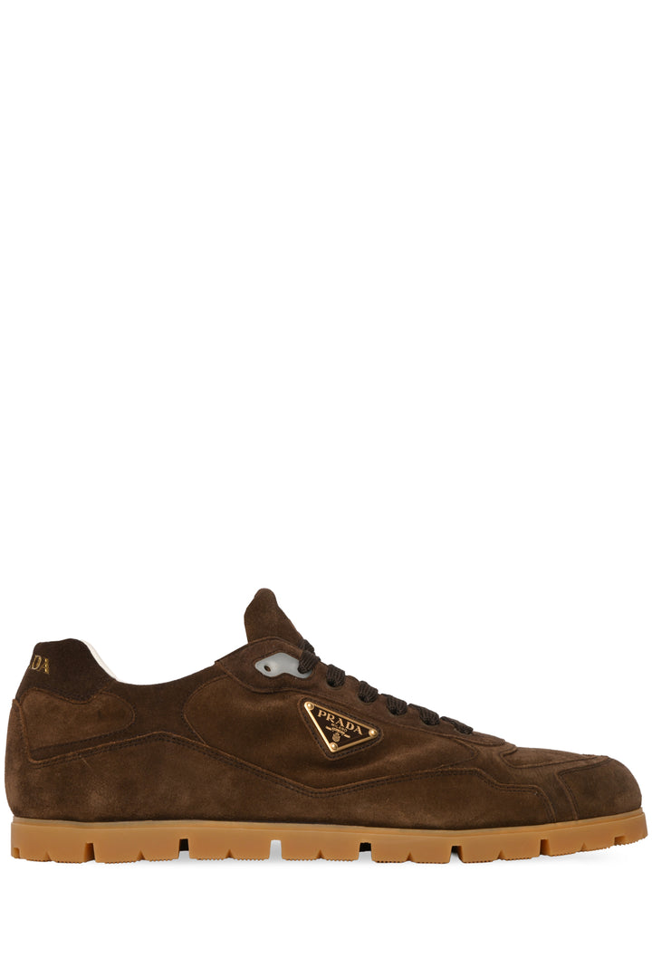 Prada Size 11 Men's Faded Suede Low Top Sneakers