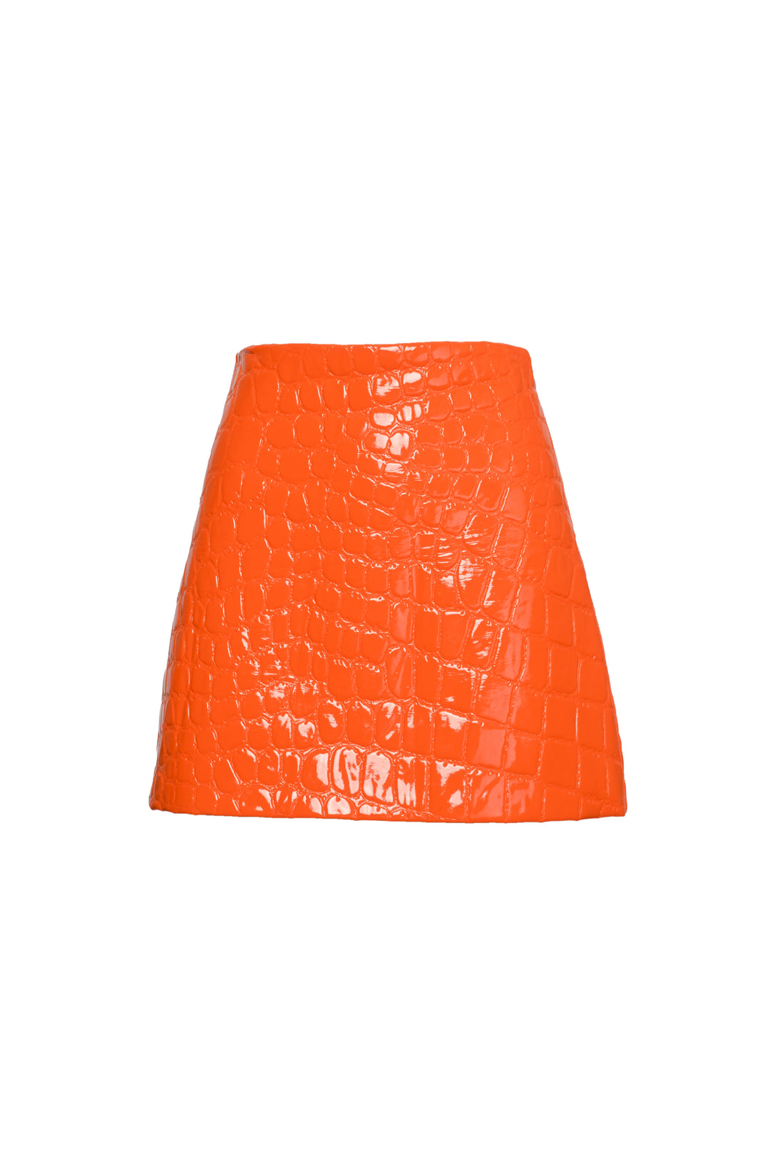 Miu Miu Size 38 2015 Patent Crocodile Mini Skirt