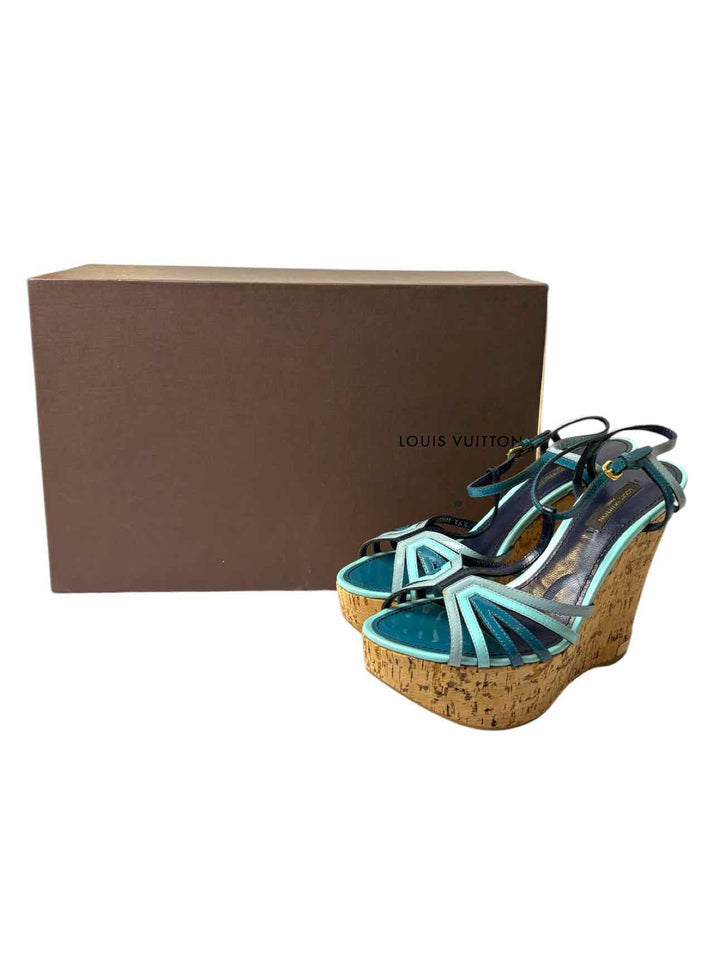 Louis Vuitton Size 36.5 Summertime Cork Wedge Sandals
