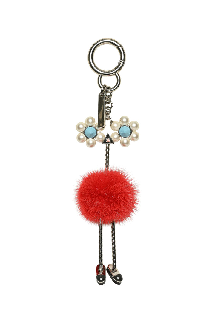 Fendi Mink Fur Pearl Chick Pom Pom Bag Charm