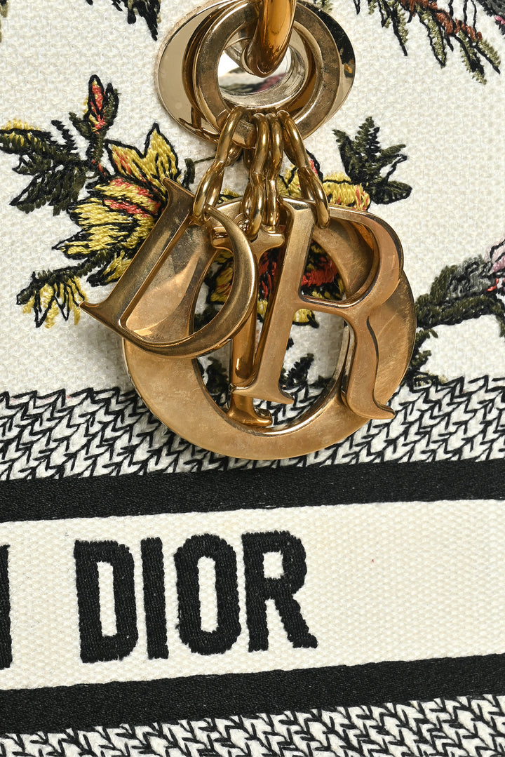 Dior Lady D-Lite Medium Jardin Botanique Embroidery Bag