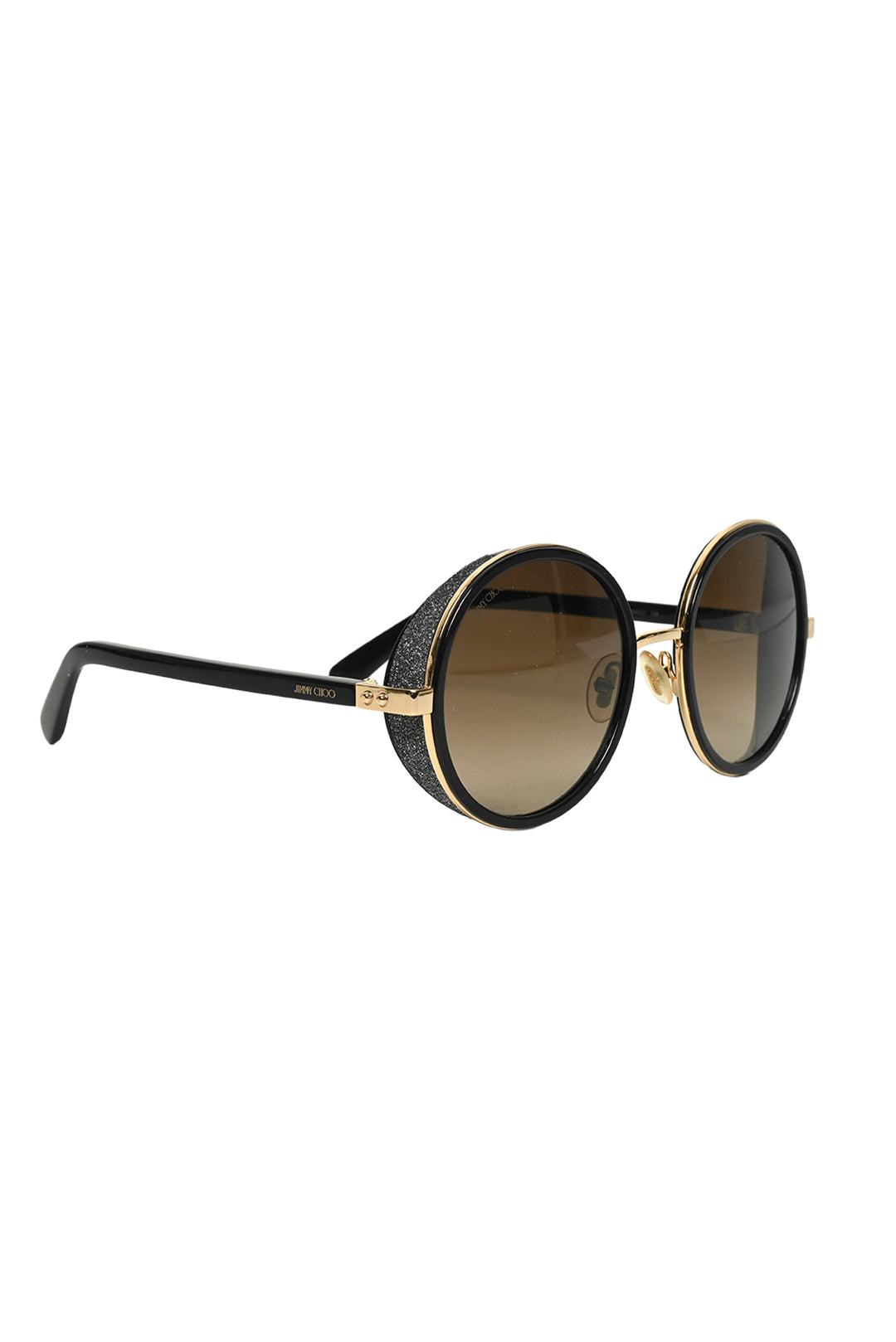 Jimmy Choo Andie/S Glitter Accent Round Eyewear