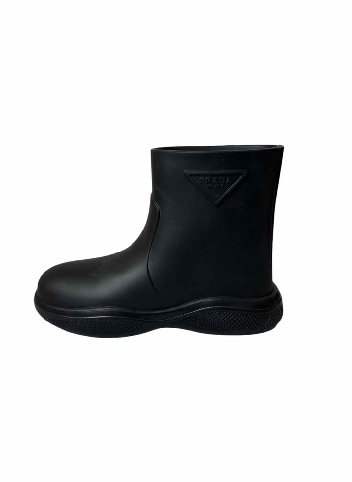 Prada Size 38 Mellow Rubber Ankle Boots