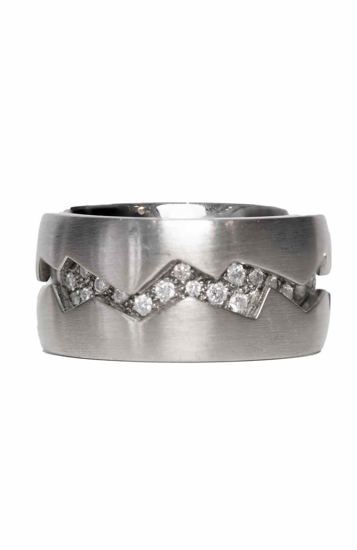 Stittgen 19K White Gold & Diamond River Of Life Ring