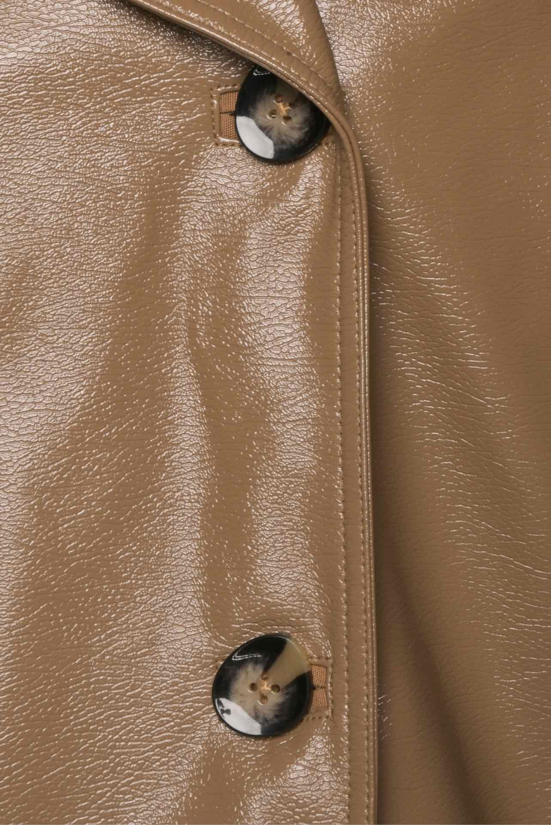 Ganni Size 34 Double Breasted Patent Faux Leather Jacket