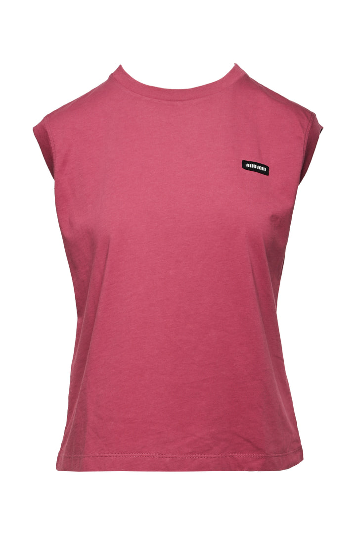 Miu Miu Size XS 2023 Logo Cotton Tank Top