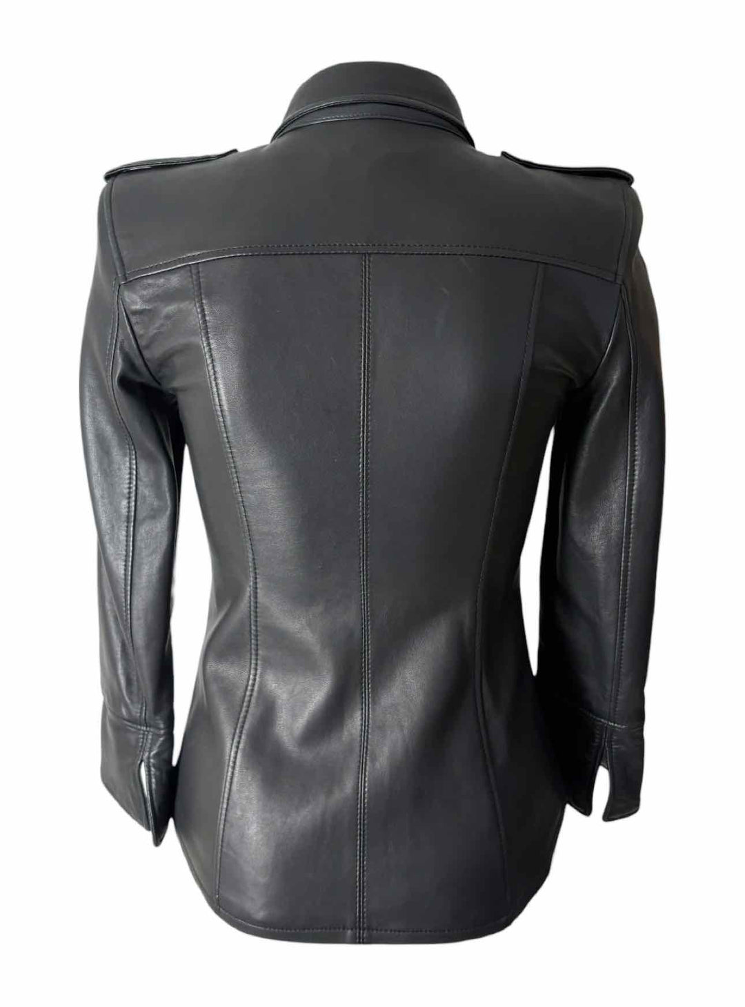Balmain Leather Patch Pocket Size 36 Tops