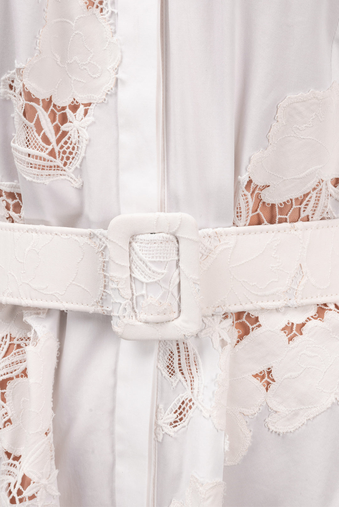 Oscar De La Renta Size 16 Floral Eyelet Belted Maxi Dress