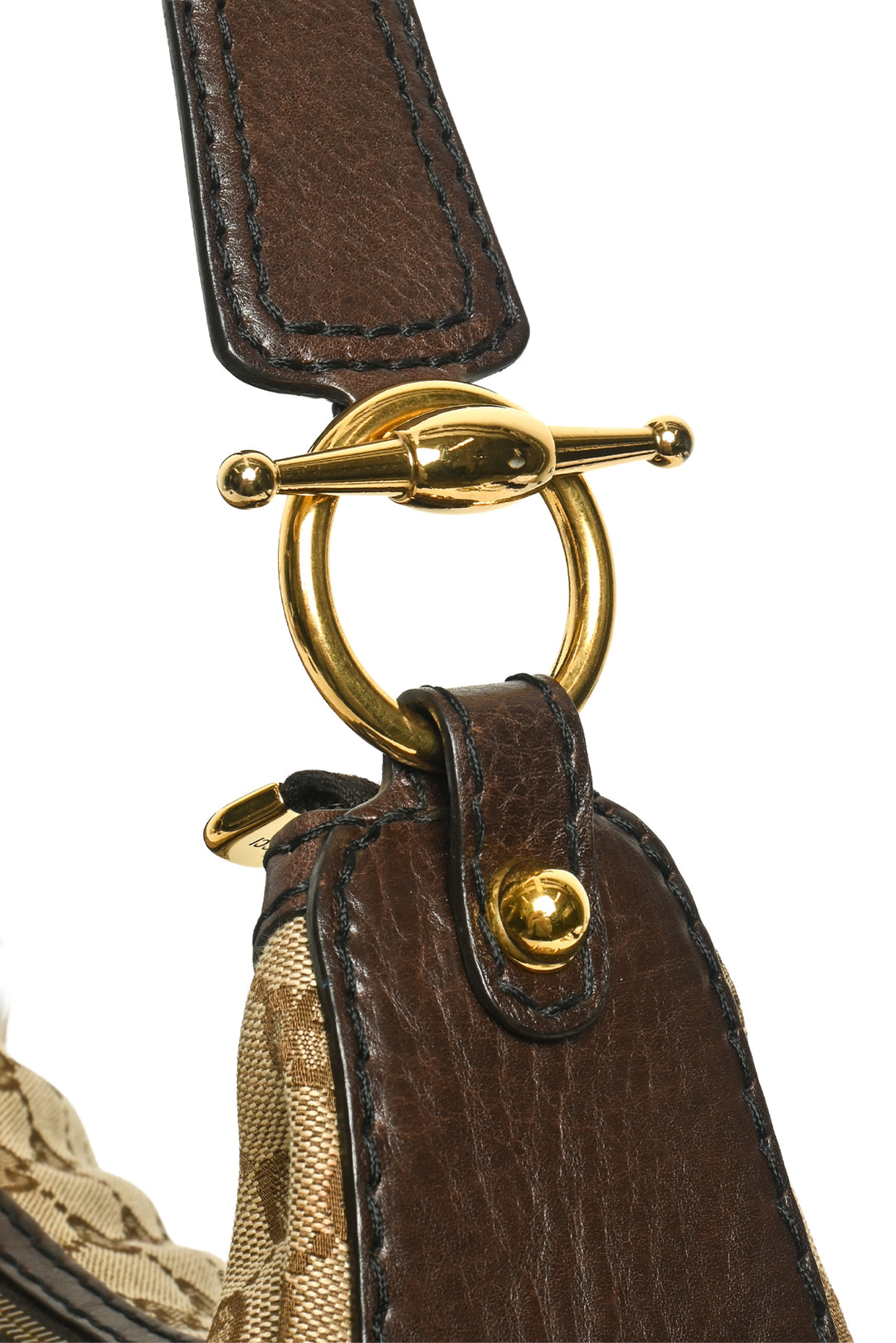 Gucci Monogram Canvas Medium Jockey Hobo