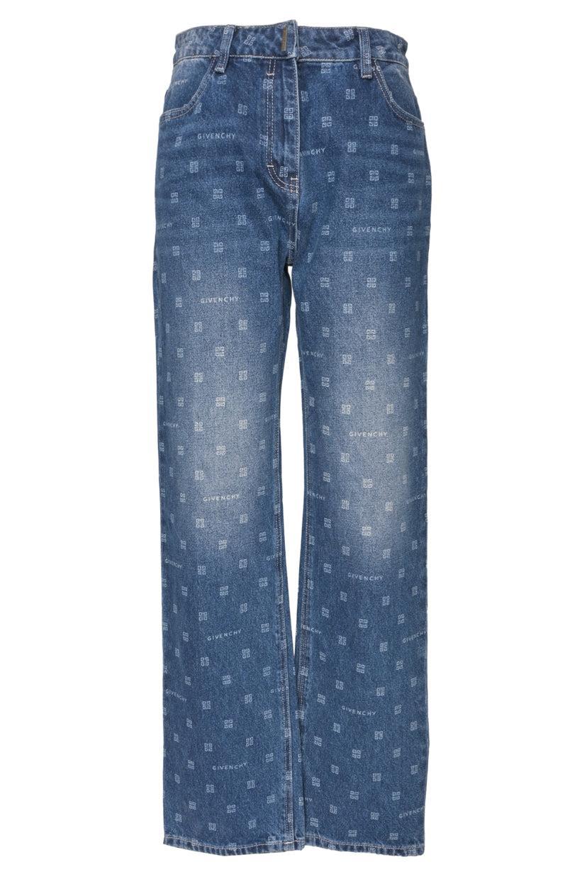 Givenchy Size L 4G Logo Stamp Jeans