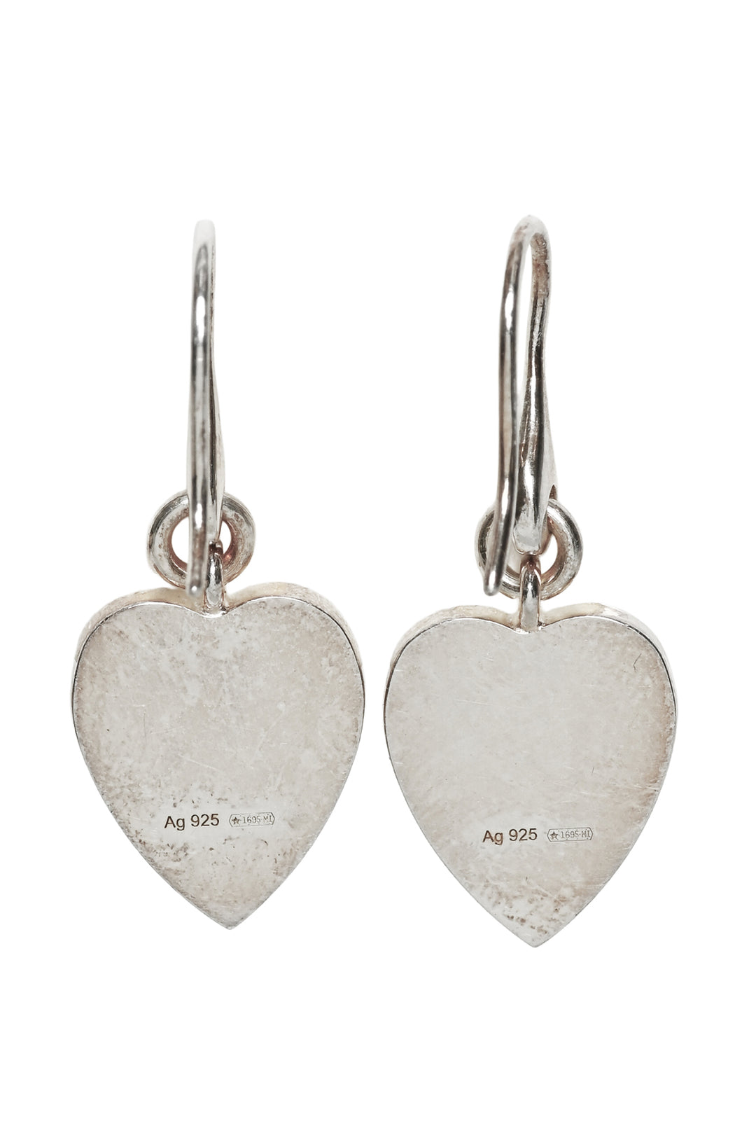 Gucci Sterling Silver Heart Dangle Earrings