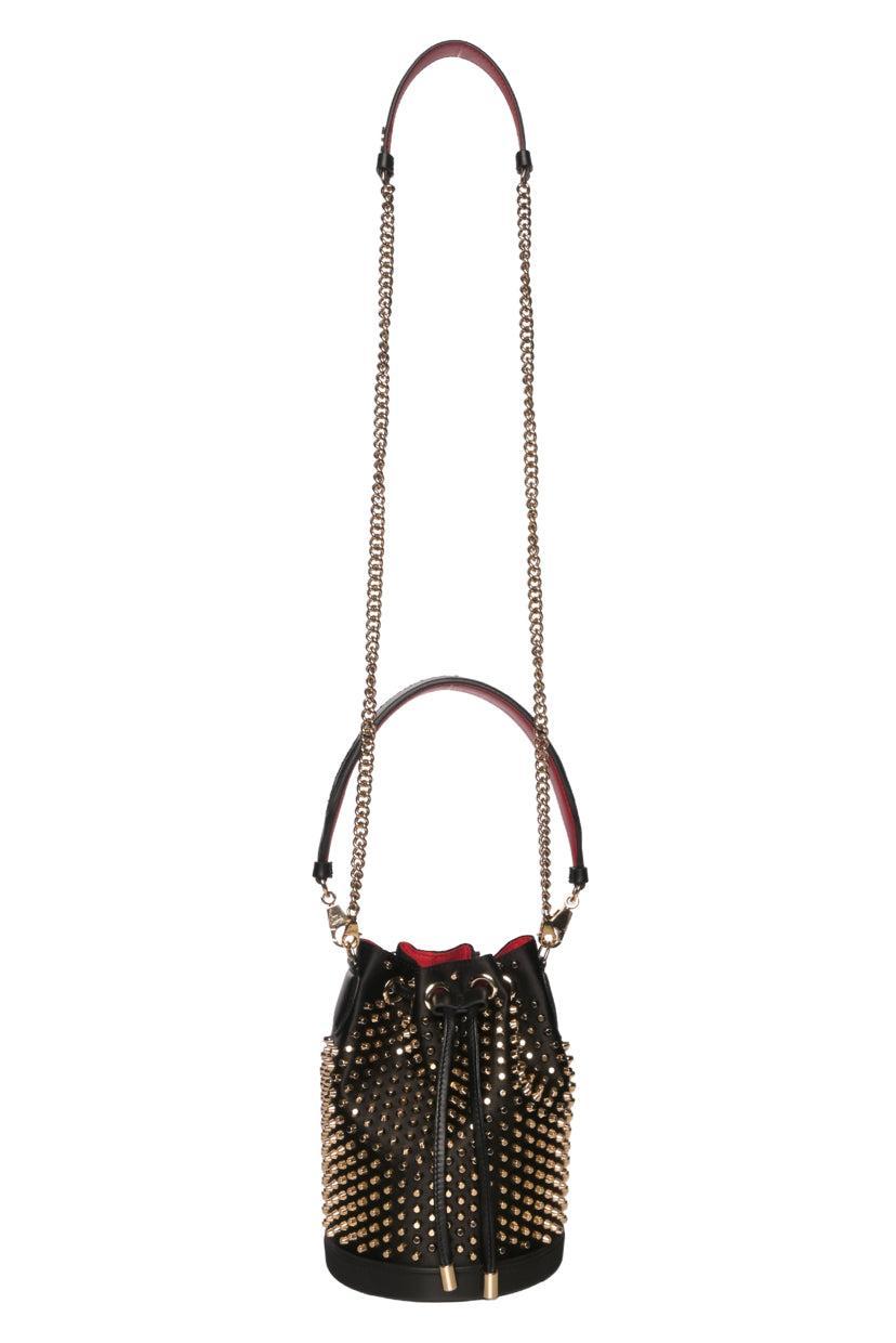 Louboutin Satin Studded Bucket Bag