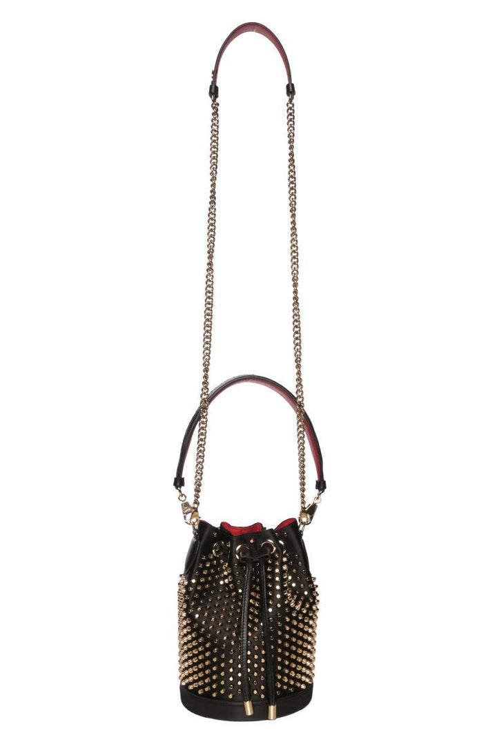 Louboutin Satin Studded Bucket Bag