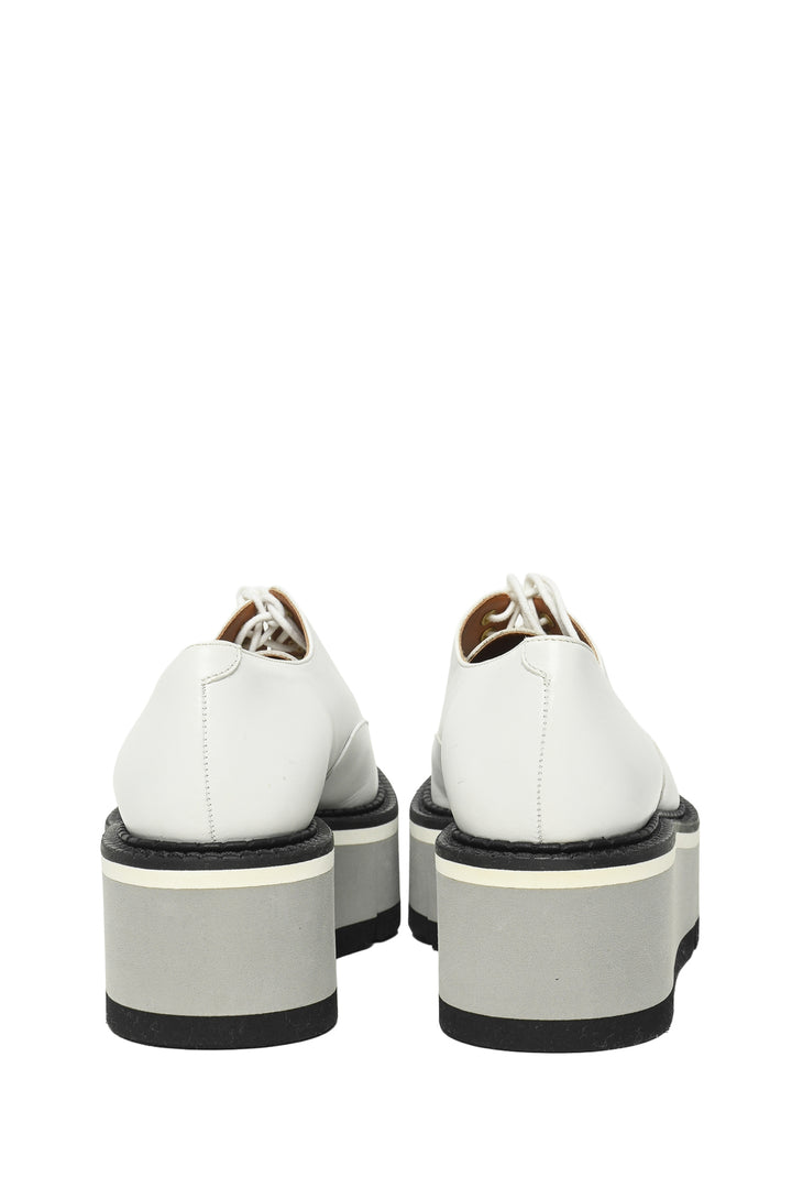 Robert Clergerie Size 37.5 Platform Leather Oxford Flats