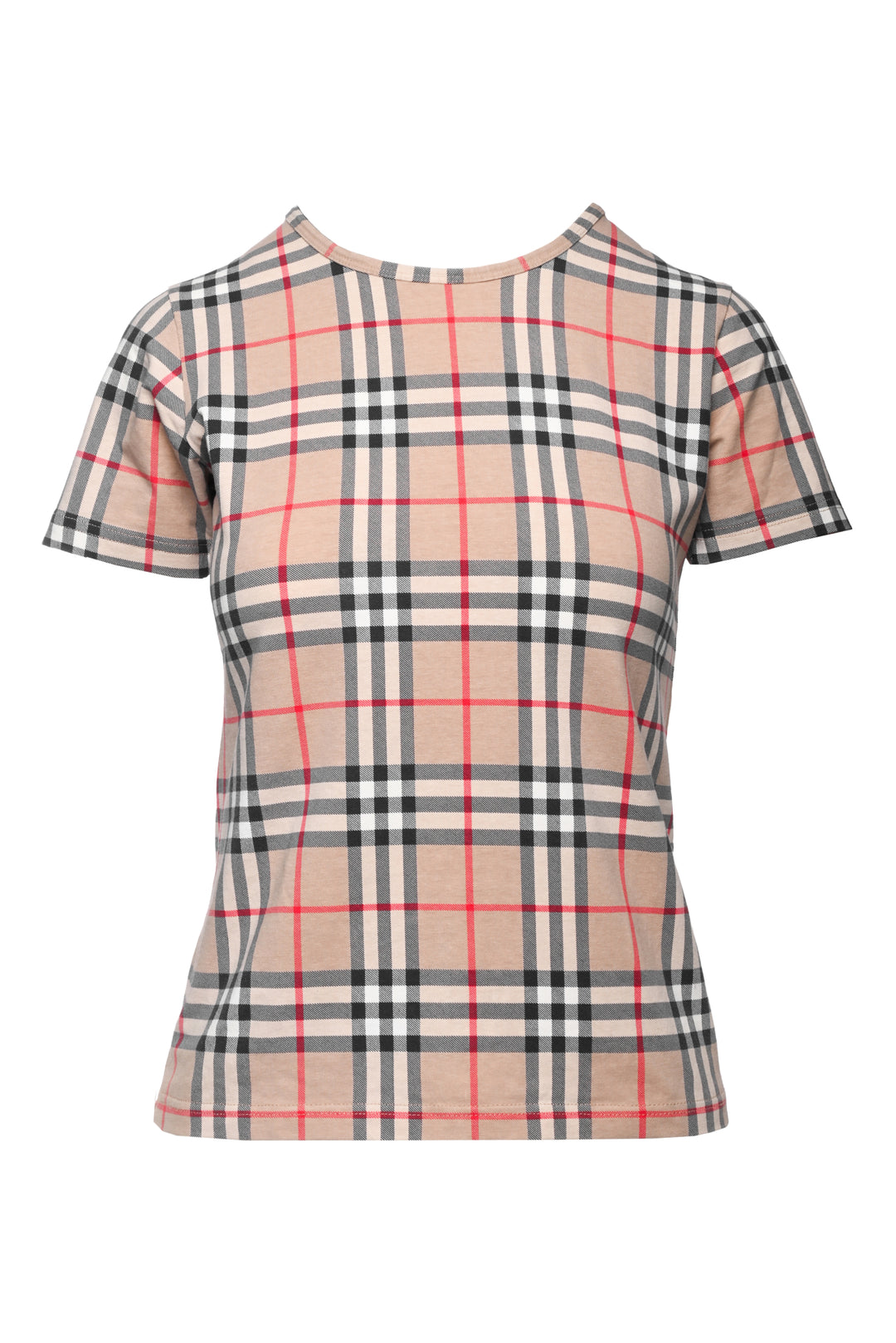 Burberry Size S Check Print T-Shirt