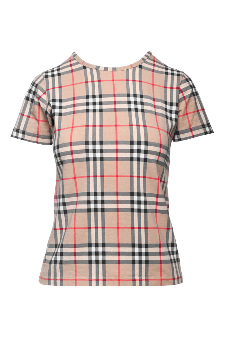 Burberry Size S Check Print T-Shirt