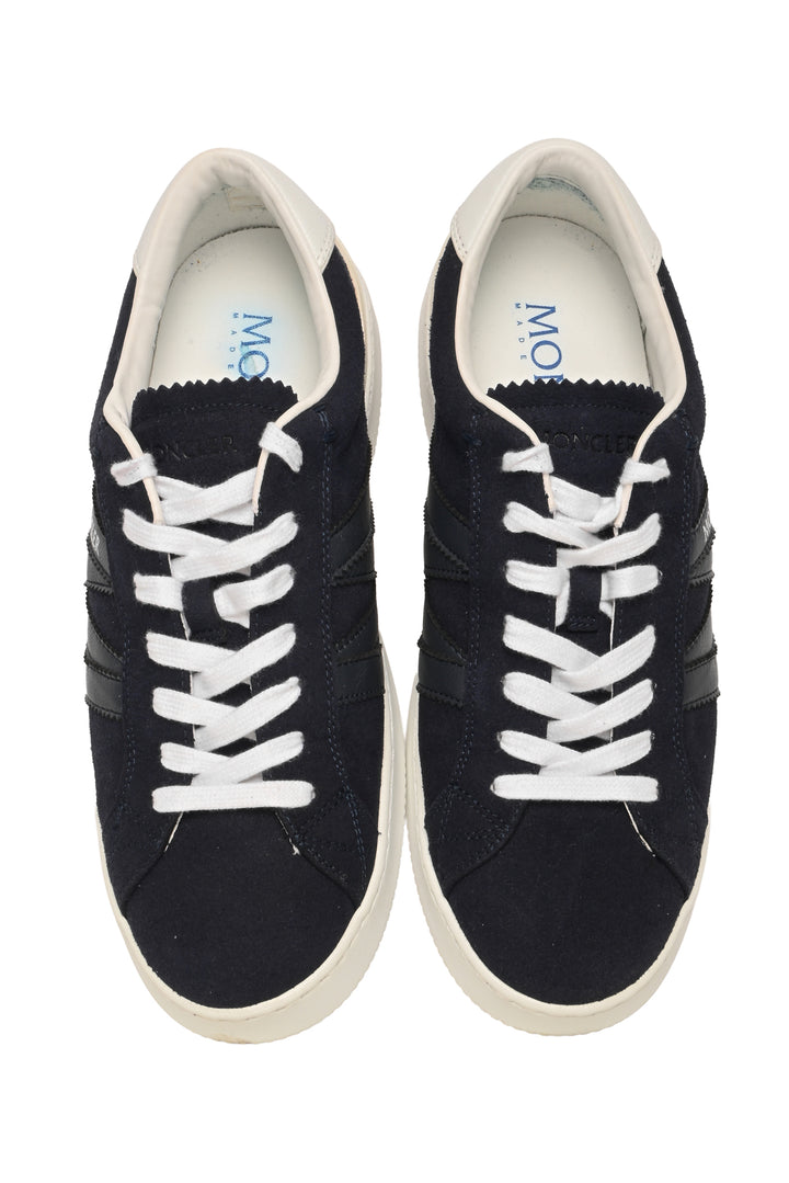 Moncler Size 41 Monaco M Leather Trimmed Suede Sneaker